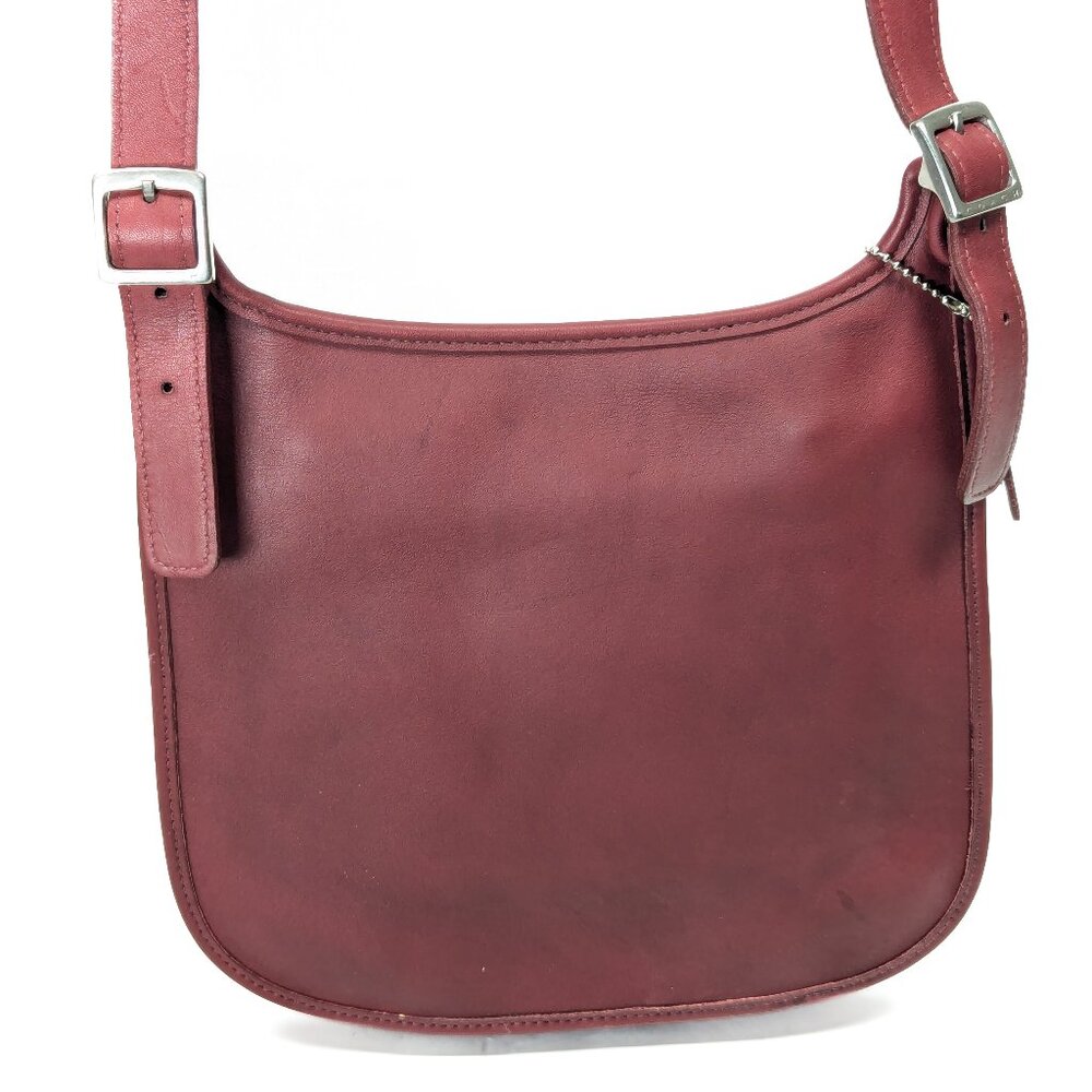 COACH USA Vintage Red Leather Crossbody Shoulder Bag - Made in USA